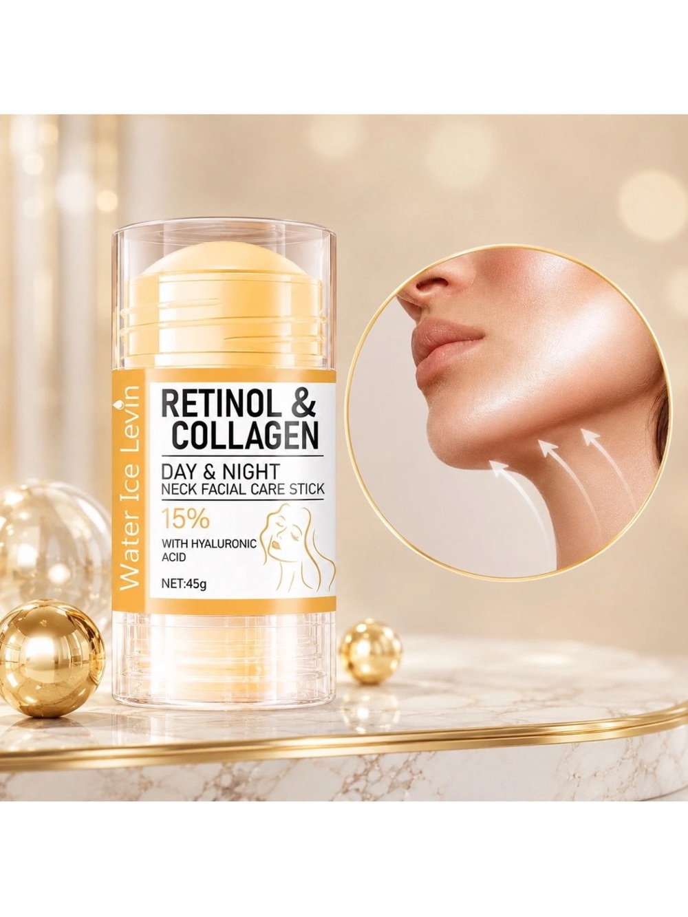 Retinol & Collagen Neck Facial Care Stick - Yellow